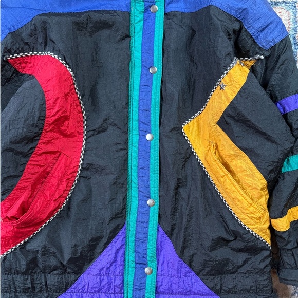 Vintage Les Vetements Colour Blocking Ski Jacket Large - Picture 4 of 6